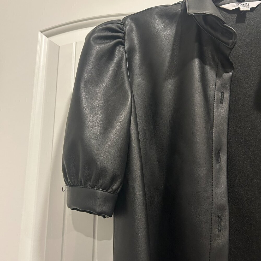 BB Dakota x Steve Madden Black Faux Leather Jacket Women’s Size S - Picture 3 of 7